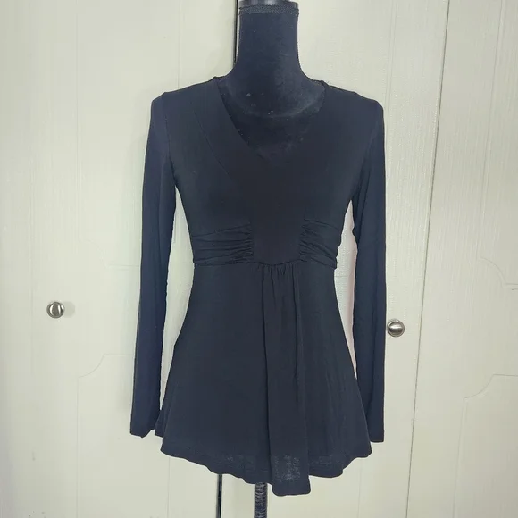 SOLD Mark Black Longsleeve Tie Back Blouse Top - Picture 2 of 7